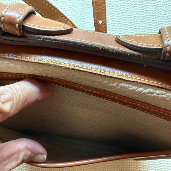 Dooney & Bourne Vintage Satchel in British Tan and Bone - Picture 5 of 16